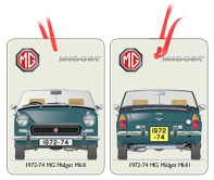 MG Midget MkIII (Rostyle wheels) 1972-74 Air Freshener